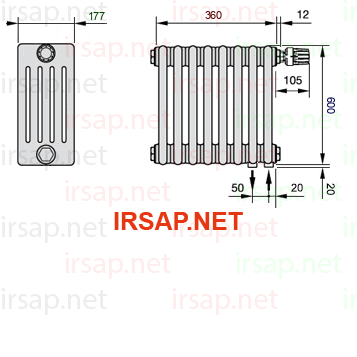 Радиатор IRSAP Tesi 50600/8 T25 CL 01